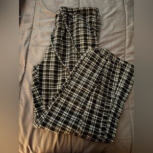 Women’s Black and White Plaid PJ Pants